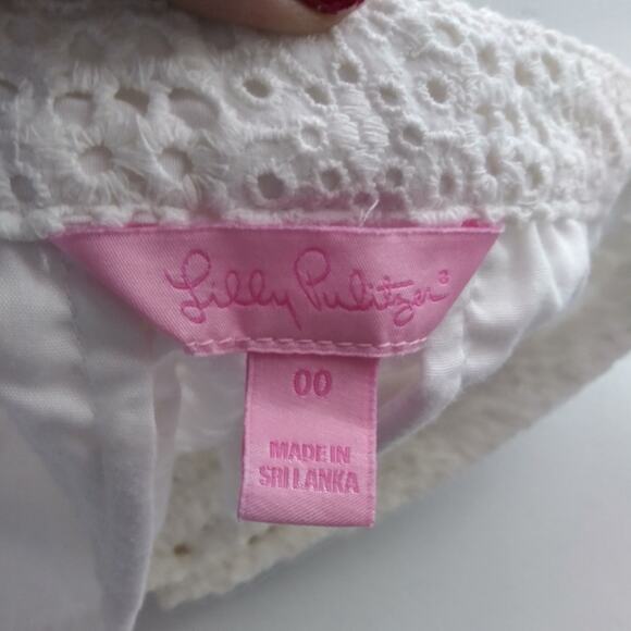 Lily Pulitzer Adie Eyelet White Shorts Size 00 - Picture 7 of 9